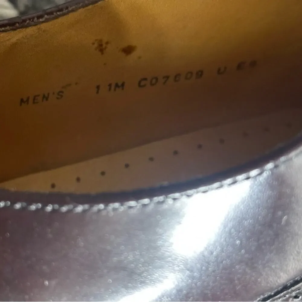 Cole Haan Vintage 11 Dark Burgundy Brown Leather Oxford Wingtip Brogue Shoes